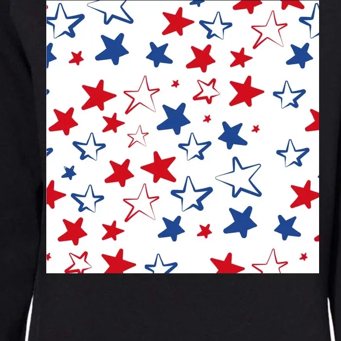 USA Pattern Stars Womens California Wash Sweatshirt