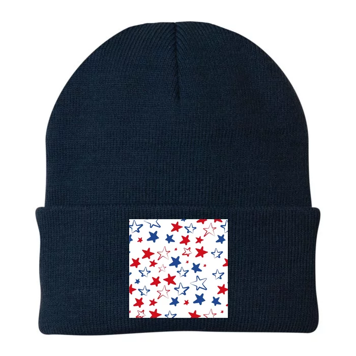 USA Pattern Stars Knit Cap Winter Beanie