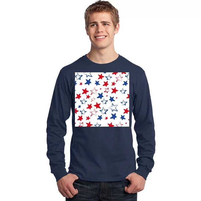 USA Pattern Stars Tall Long Sleeve T-Shirt