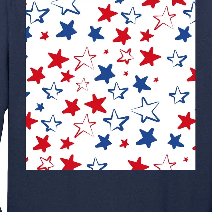 USA Pattern Stars Tall Long Sleeve T-Shirt