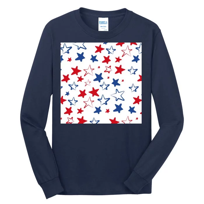 USA Pattern Stars Tall Long Sleeve T-Shirt