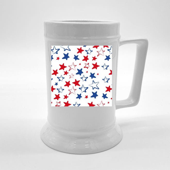 USA Pattern Stars Front & Back Beer Stein