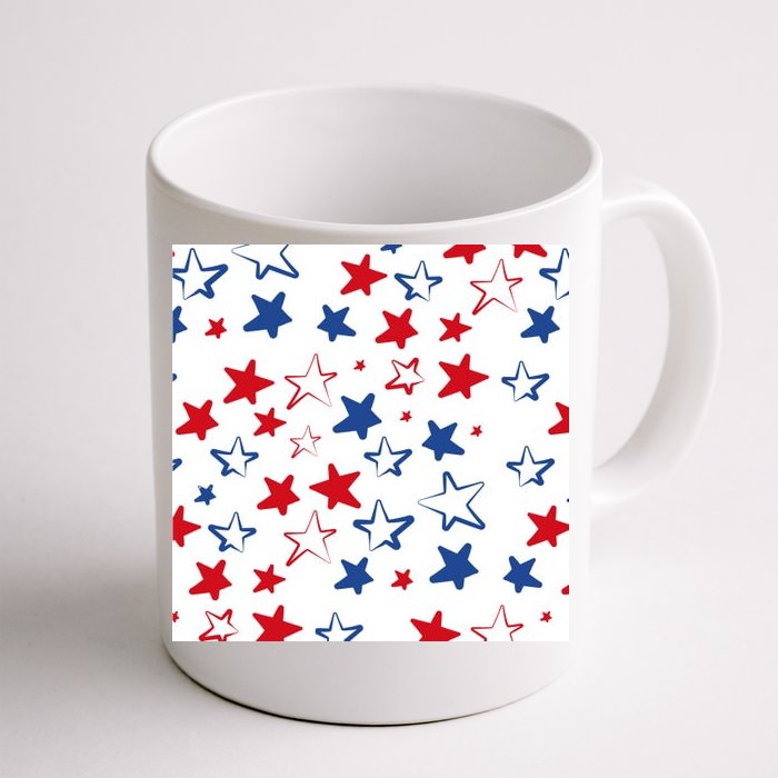 USA Pattern Stars Front & Back Coffee Mug