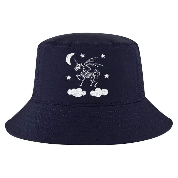 Unicorn Pegasus Skeleton Halloween Moon Stars Cool Comfort Performance Bucket Hat