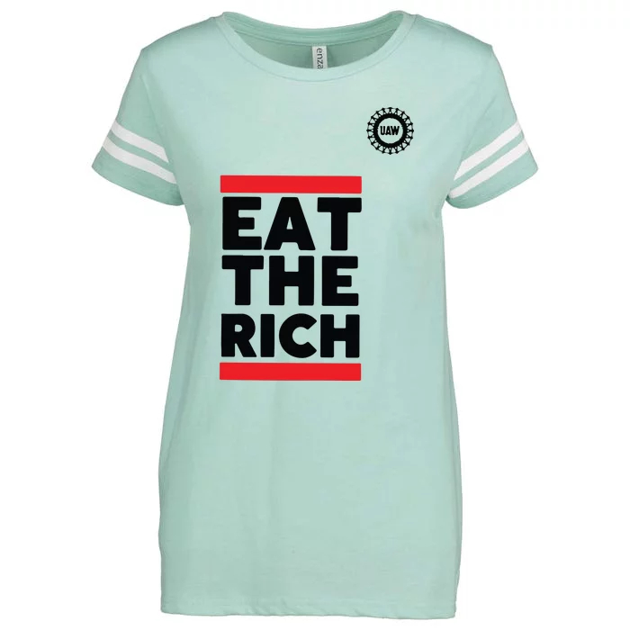 UAW President Shawn Fain Eat The Rich Enza Ladies Jersey Football T-Shirt