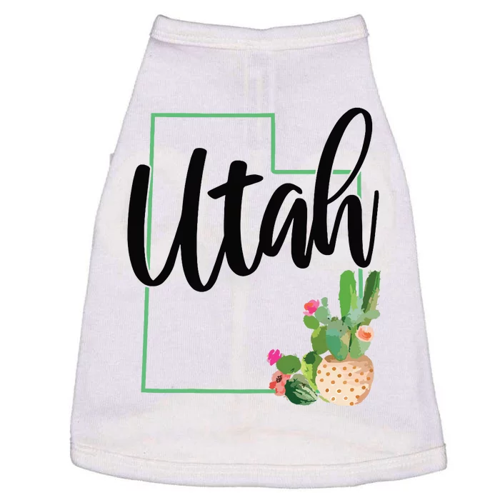 Utah Pride State Map Cactus Vintage Utah Doggie Tank