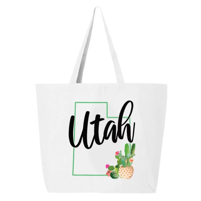 Utah Pride State Map Cactus Vintage Utah 25L Jumbo Tote