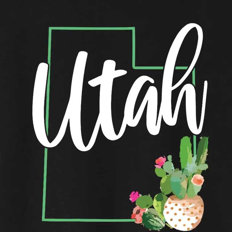 Utah Pride State Map Cactus Women's Crop Top Tee