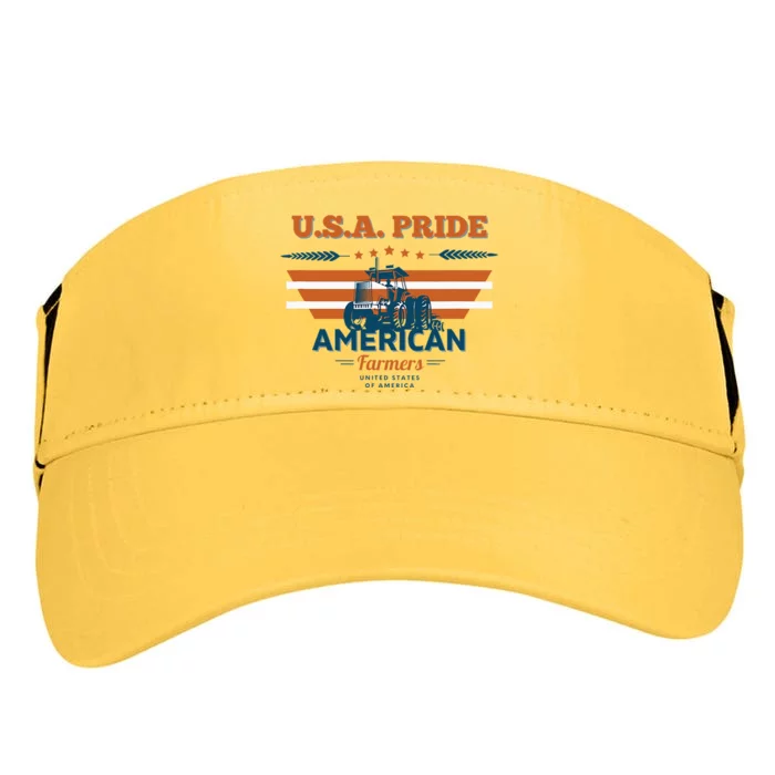 Usa Pride The American Farmers Support Adult Drive Performance Visor