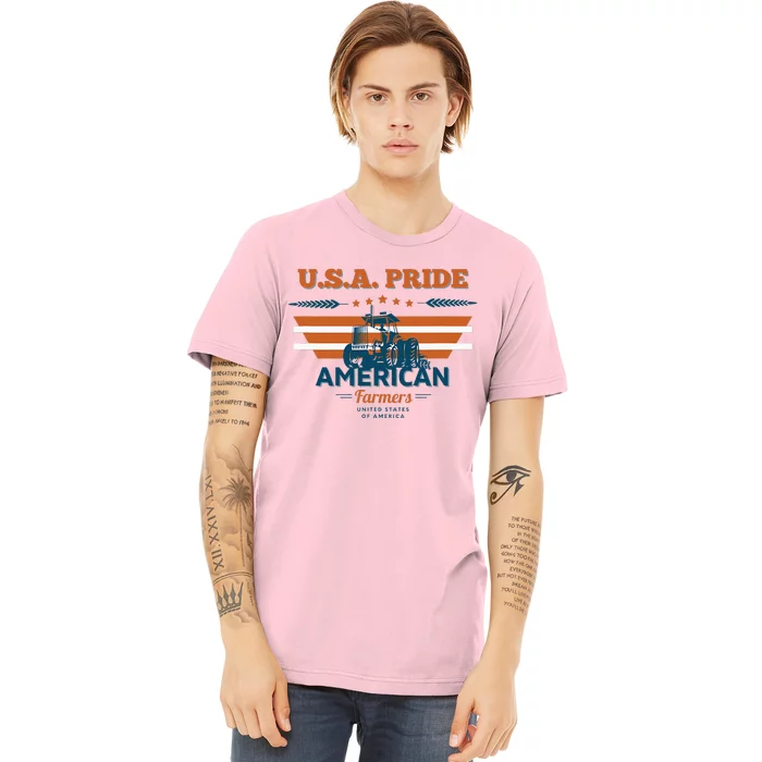 Usa Pride The American Farmers Support Premium T-Shirt