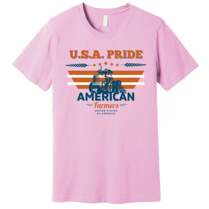 Usa Pride The American Farmers Support Premium T-Shirt