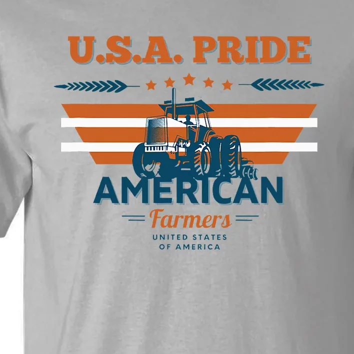 Usa Pride The American Farmers Support Tall T-Shirt