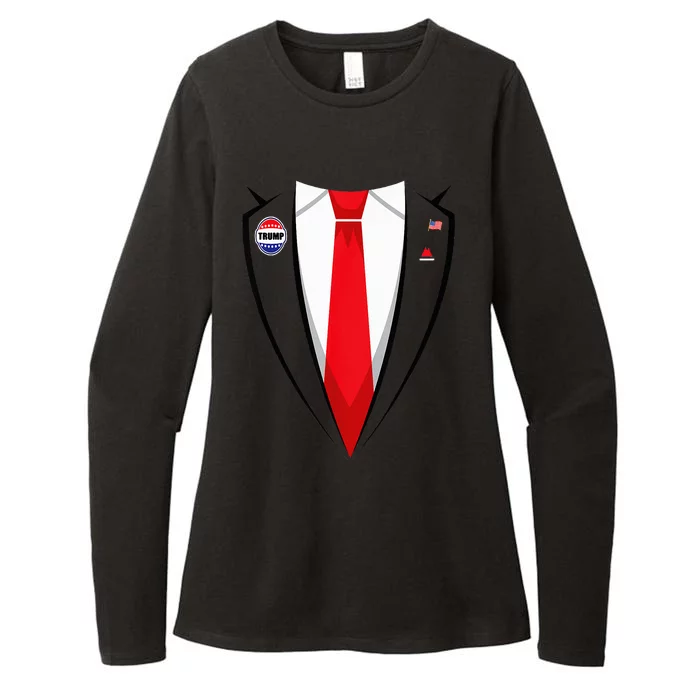 Usa President Trump Suit Halloween 2024 Womens CVC Long Sleeve Shirt