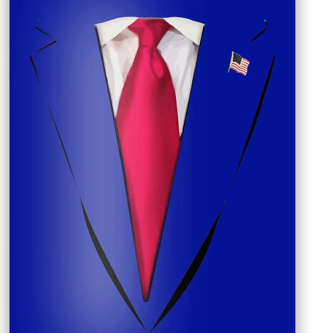 Usa President Trump Suit Easy Halloween Costume Poster