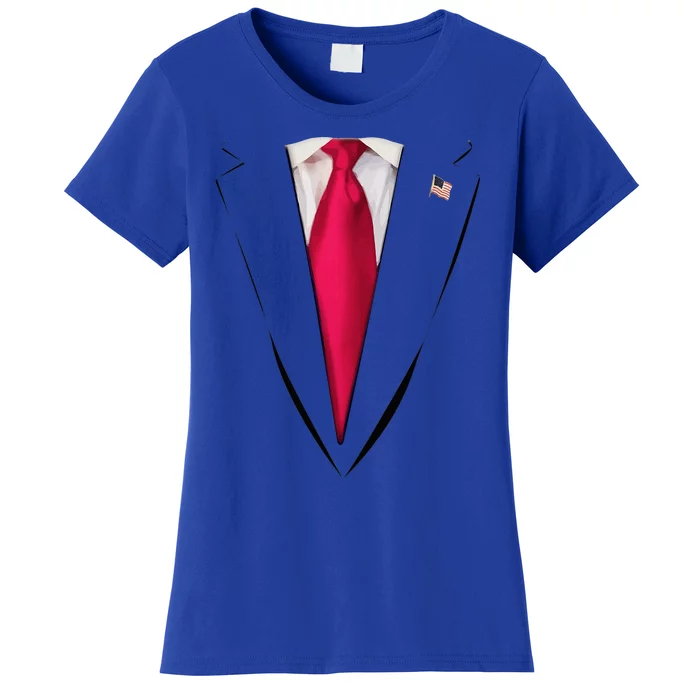 Usa President Trump Suit Easy Halloween Costume Women's T-Shirt