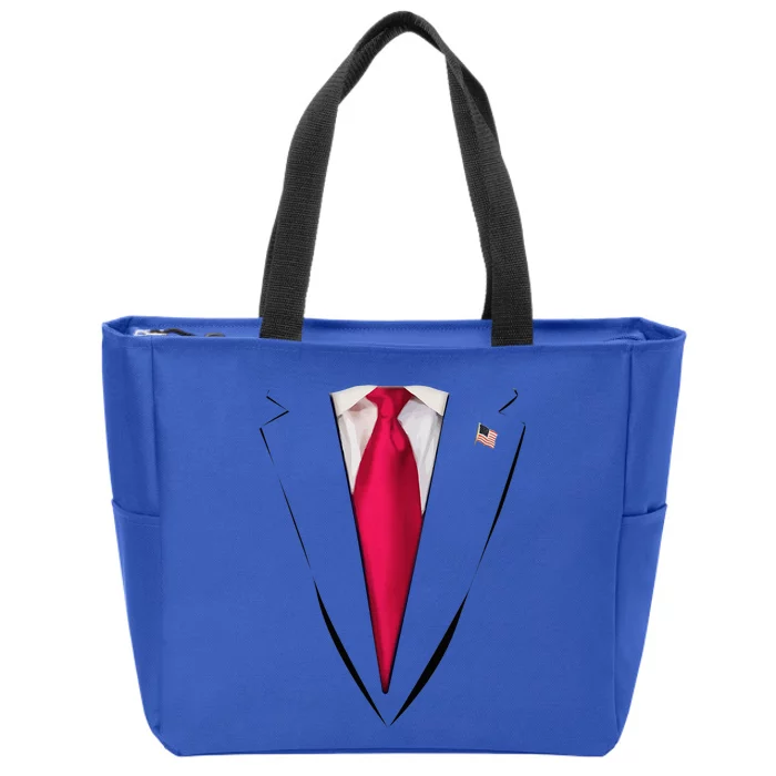 Usa President Trump Suit Easy Halloween Costume Zip Tote Bag