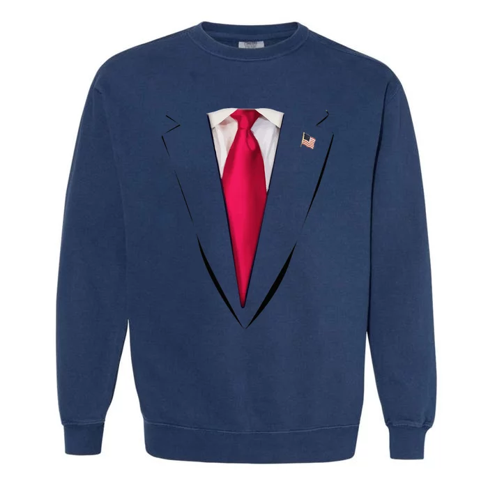 Usa President Trump Suit Easy Halloween Costume Garment-Dyed Sweatshirt