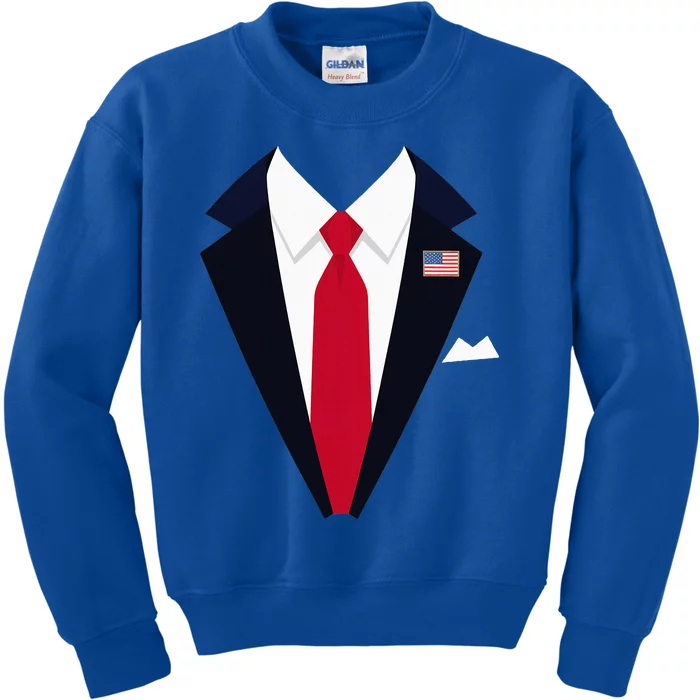 Usa President Trump Suit Easy Halloween Costume Kids Sweatshirt