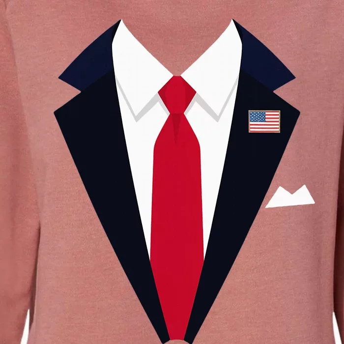 Usa President Trump Suit Easy Halloween Costume Womens California Wash Sweatshirt