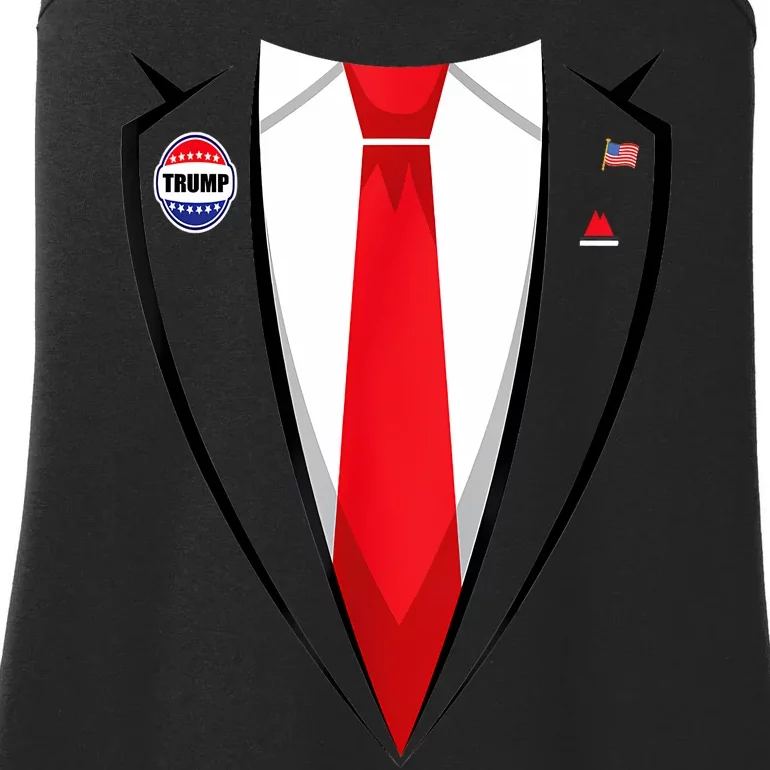 Usa President Trump Suit Halloween 2024 Ladies Essential Tank