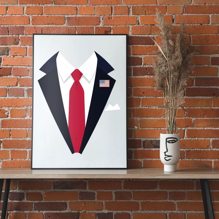 Usa President Trump Suit Easy Halloween Costume Long Sleeve Poster