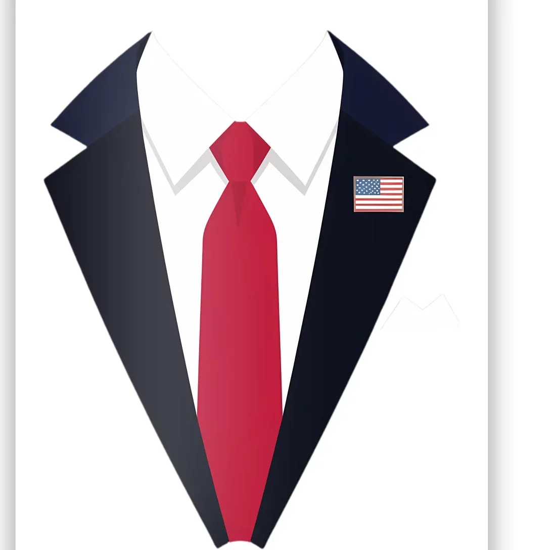 Usa President Trump Suit Easy Halloween Costume Long Sleeve Poster