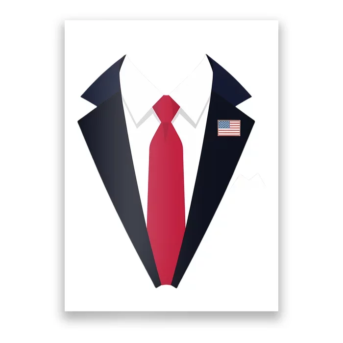 Usa President Trump Suit Easy Halloween Costume Long Sleeve Poster