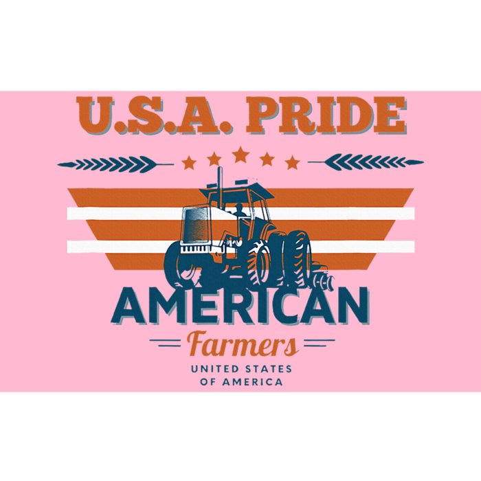 Usa Pride The American Farmers Support Farming Bumper Sticker