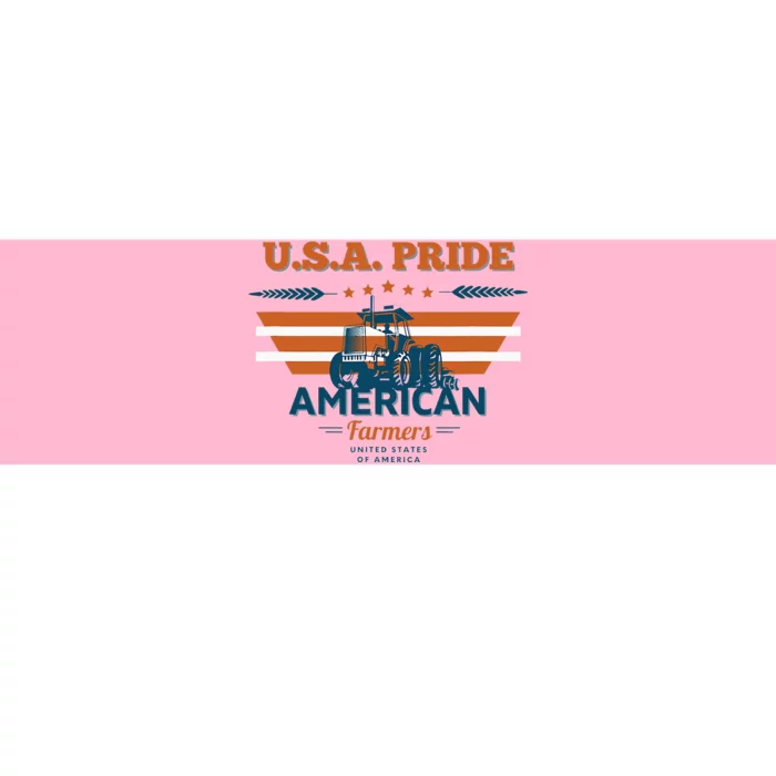 Usa Pride The American Farmers Support Farming Bumper Sticker