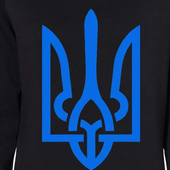 Ukrainian Patriotic Tryzub Trident Stand With Ukraine Womens California Wash Sweatshirt