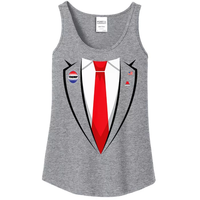 Usa President Trump Suit Halloween 2024 Ladies Essential Tank