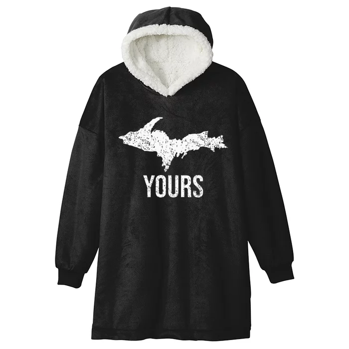 Upper Peninsula UP Yours Yooper Pride Michigan Roots Hooded Wearable Blanket