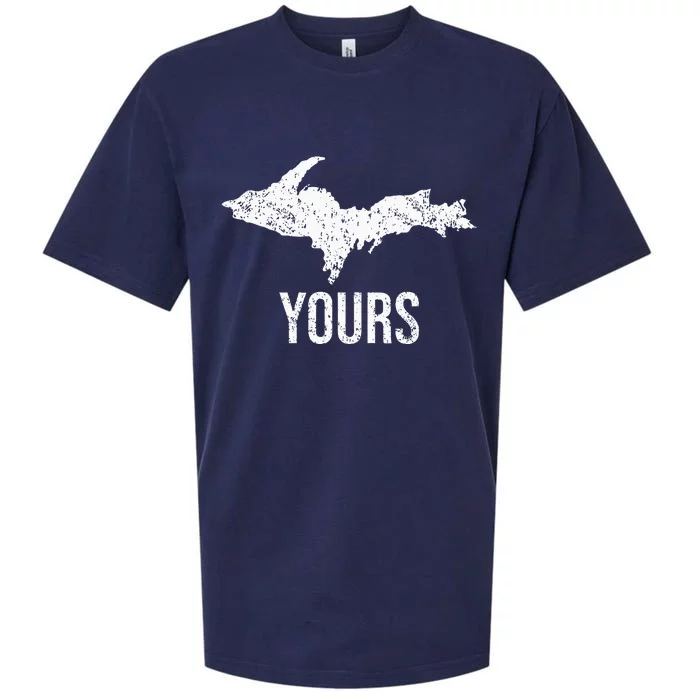 Upper Peninsula UP Yours Yooper Pride Michigan Roots Sueded Cloud Jersey T-Shirt