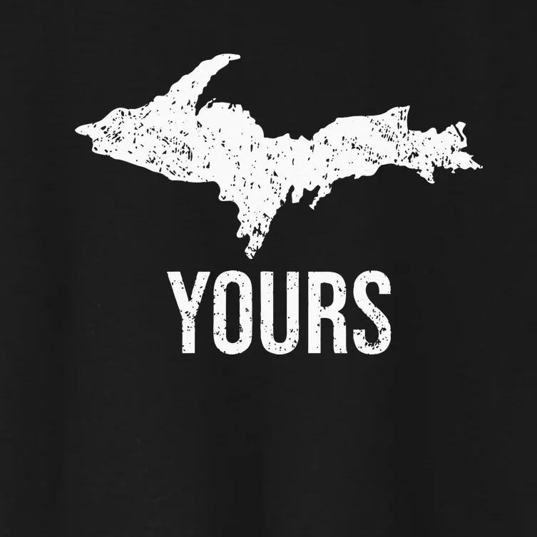 Upper Peninsula UP Yours Yooper Pride Michigan Roots Women's Crop Top Tee