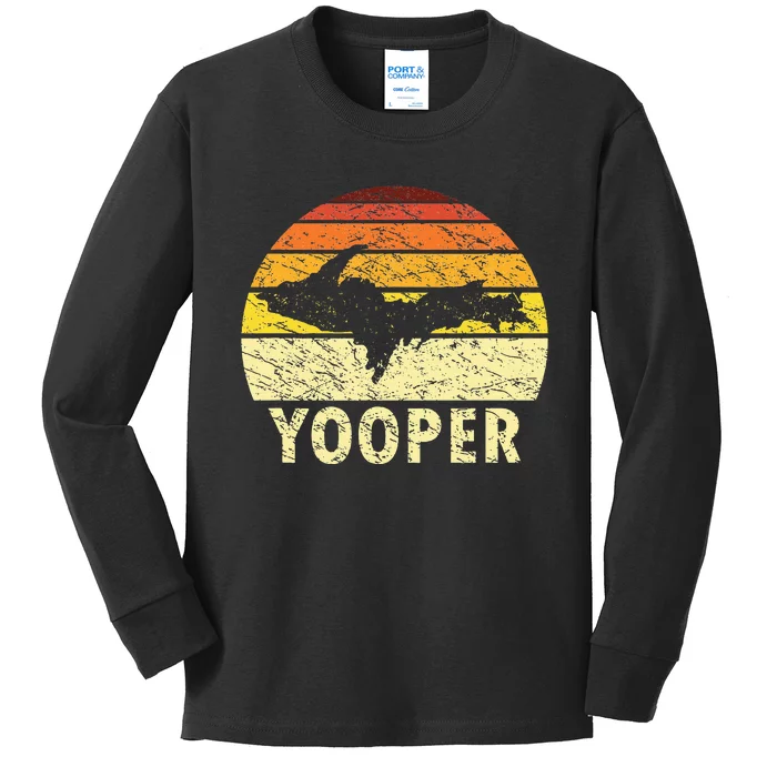 Upper Peninsula Up Yooper Pride Michigan Roots Kids Long Sleeve Shirt