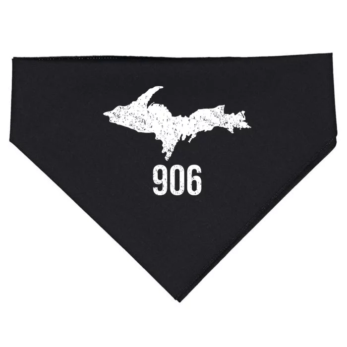 Upper Peninsula Up 906 Yooper Pride Michigan Roots Gift USA-Made Doggie Bandana