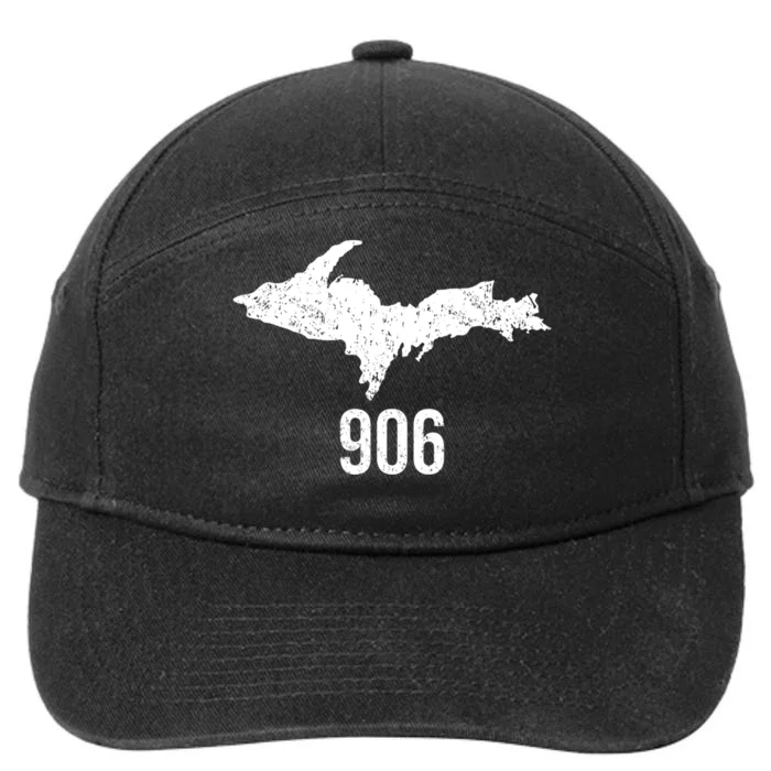 Upper Peninsula Up 906 Yooper Pride Michigan Roots Gift 7-Panel Snapback Hat