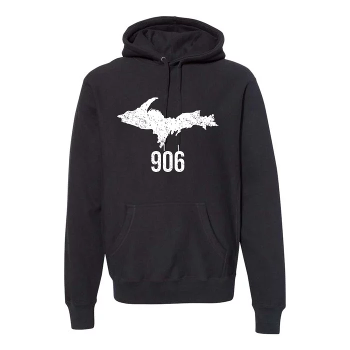 Upper Peninsula Up 906 Yooper Pride Michigan Roots Gift Premium Hoodie