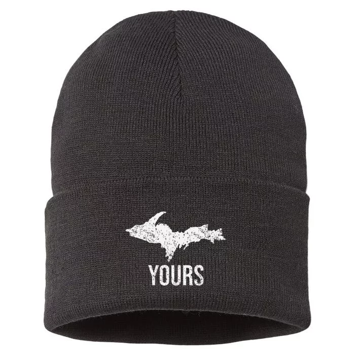 Upper Peninsula Up Yours Yooper Pride Michigan Roots Sustainable Knit Beanie