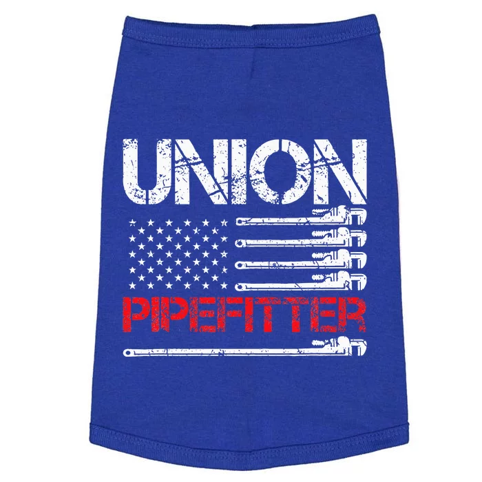 Union Pipefitter Union Strong USA American Flag Doggie Tank