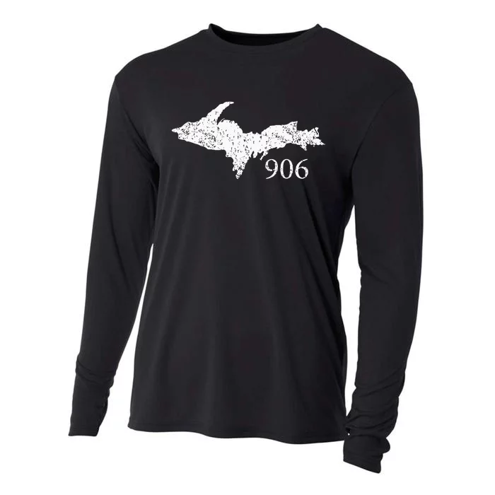 Upper Peninsula Up 906 Yooper Pride Michigan Roots Cooling Performance Long Sleeve Crew