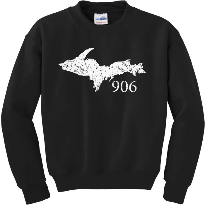 Upper Peninsula Up 906 Yooper Pride Michigan Roots Kids Sweatshirt