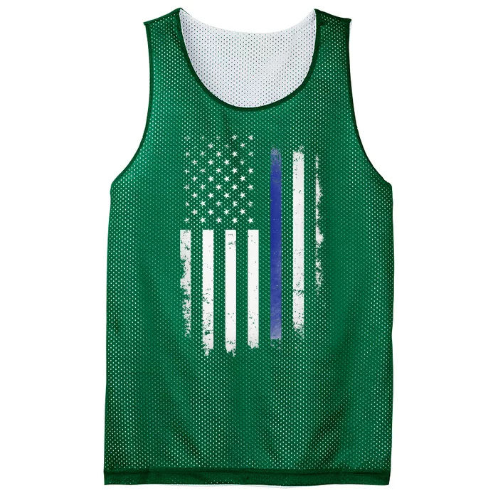 US Police USA American Flag Back The Blue Lives Matter Mesh Reversible Basketball Jersey Tank