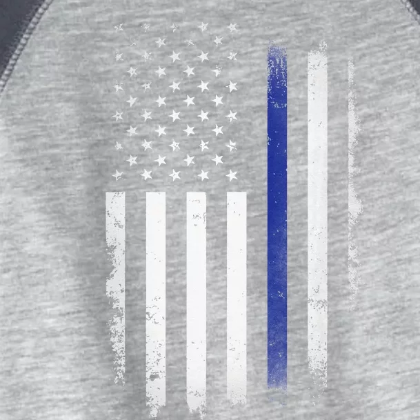 US Police USA American Flag Back The Blue Lives Matter Toddler Fine Jersey T-Shirt