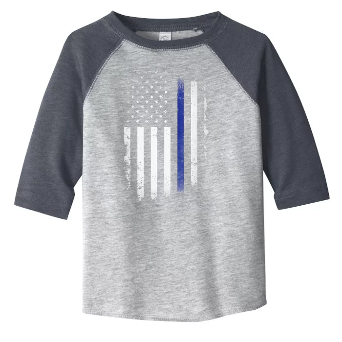 US Police USA American Flag Back The Blue Lives Matter Toddler Fine Jersey T-Shirt