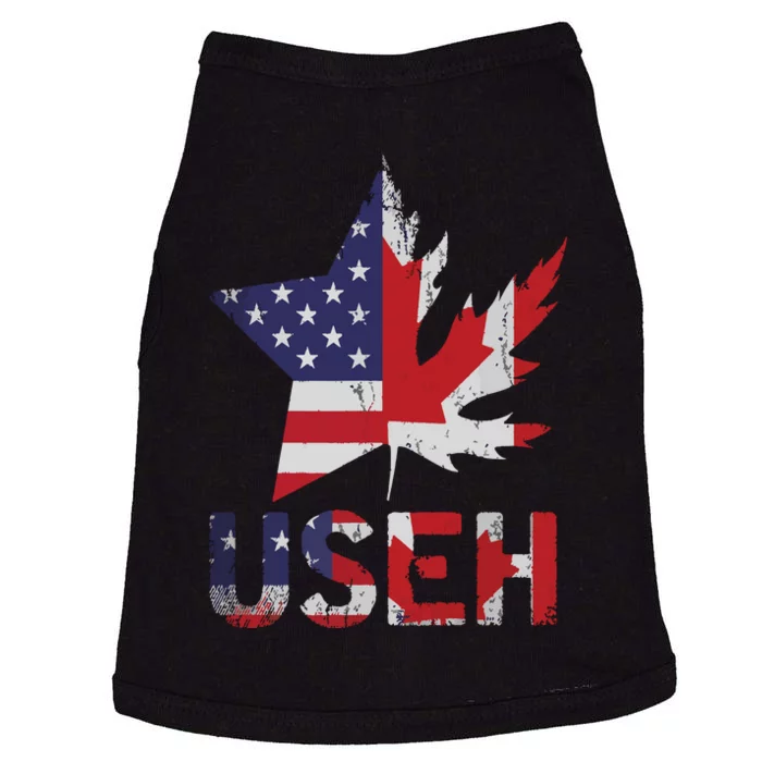 USEH Patriotic USA Star Canadian Maple Leaf Canada Doggie Tank