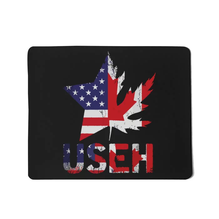 USEH Patriotic USA Star Canadian Maple Leaf Canada Mousepad