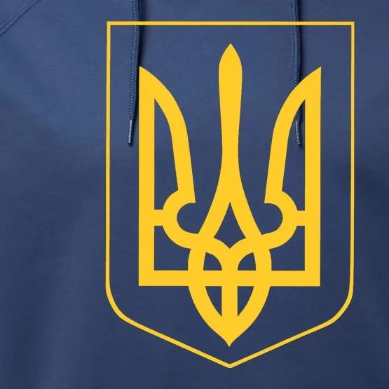 Ukraine Pride Ukrainian Coat Of Arms Performance Fleece Hoodie