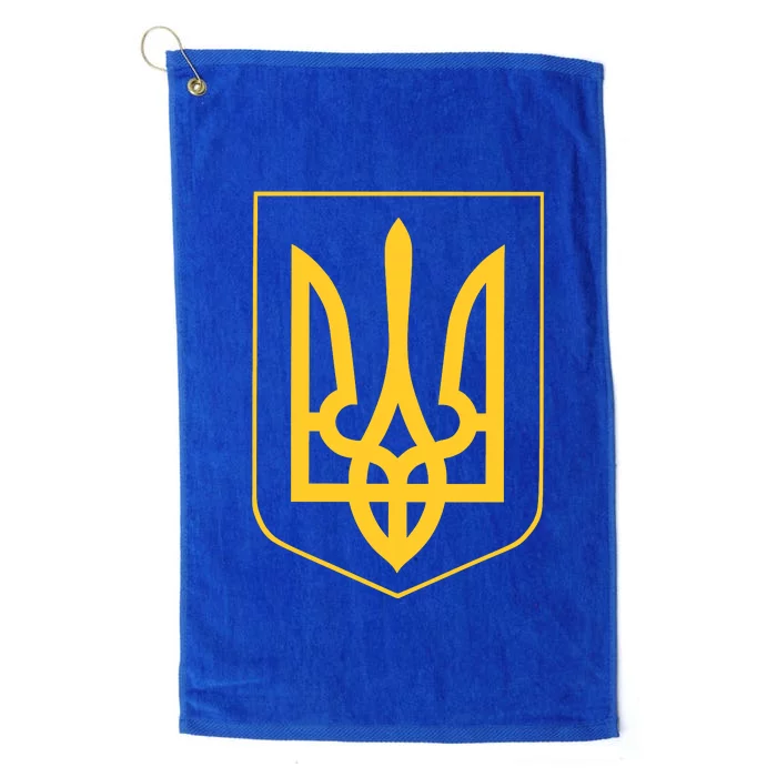 Ukraine Pride Ukrainian Coat Of Arms Platinum Collection Golf Towel