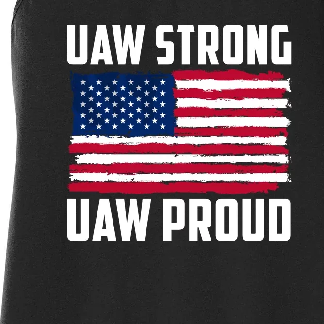 UAW Proud UAW Proud UAW Strong Solidarity UAW Proud Union UAW Laborer Worker Women's Racerback Tank